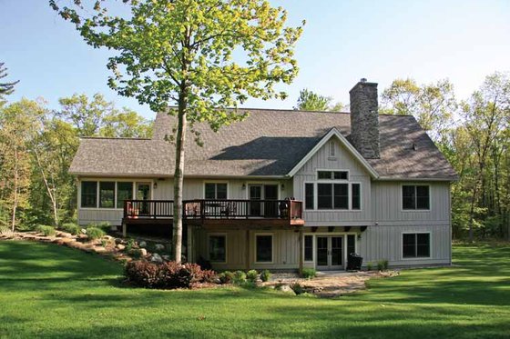 Exterior - Rear Elevation for Bungalow House Plan #928-202 - 4 bed, 2.5 bath