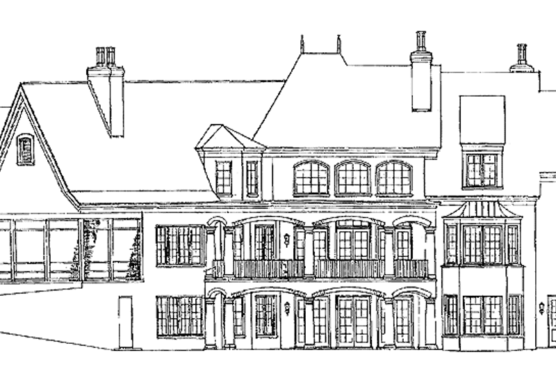 Dream House Plan - Exterior - Rear Elevation for Country House Plan #453-367 - 6 bed, 5 bath