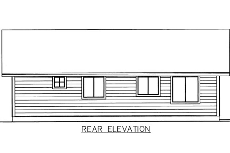 Dream House Plan - Exterior - Rear Elevation for Traditional House Plan #117-755 - 2 bed, 2 bath