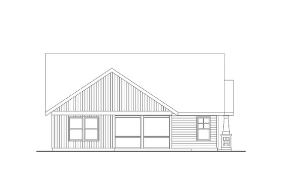 Exterior - Other Elevation for Bungalow House Plan #124-1440 - 3 bed, 2 bath