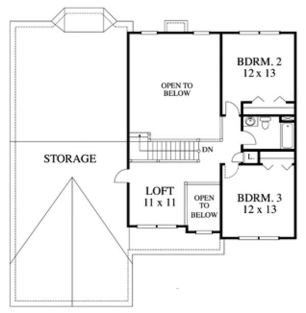Architectural House Design - Country Floor Plan - Upper Floor Plan #1053-70