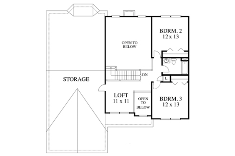 Dream House Plan - Floor Plan - Upper Floor for Country House Plan #1053-70 - 3 bed, 2.5 bath