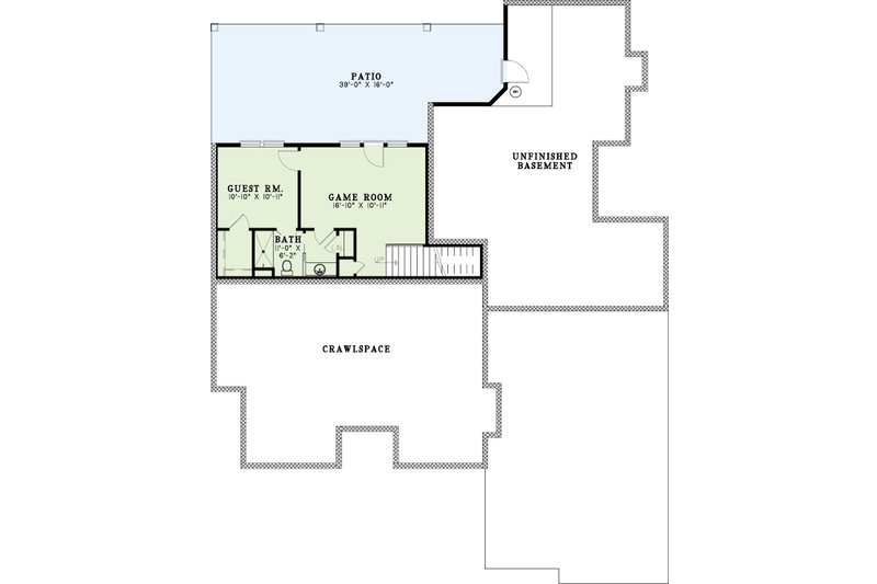 Home Plan - Floor Plan - Lower Floor for European House Plan #17-444 - 4 bed, 4.5 bath