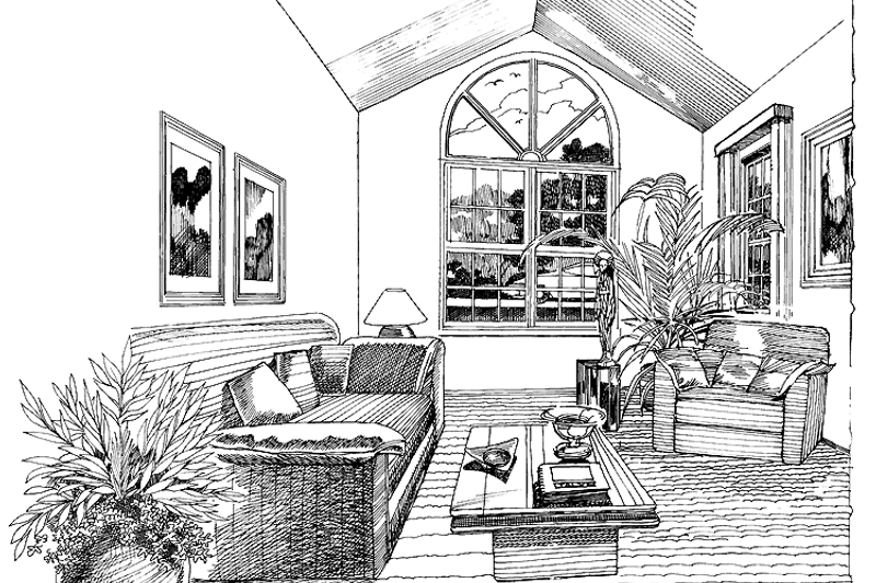 Dream House Plan - Interior - Family Room for Contemporary House Plan #47-988 - 3 bed, 3.5 bath