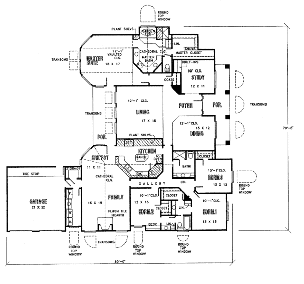 Dream House Plan - Country Floor Plan - Main Floor Plan #974-33