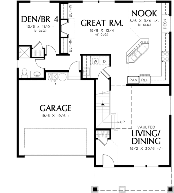 House Plan Design - Contemporary Floor Plan - Main Floor Plan #48-816