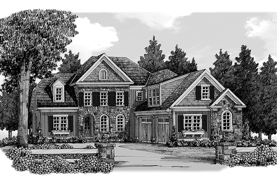 Exterior - Front Elevation 6 for European House Plan #927-351 - 5 bed, 4 bath
