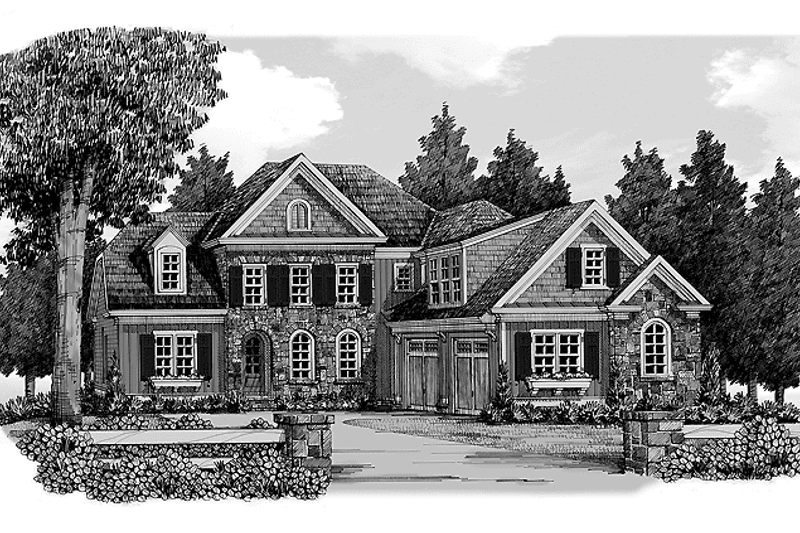 Home Plan - Exterior - Front Elevation 6 for European House Plan #927-351 - 5 bed, 4 bath