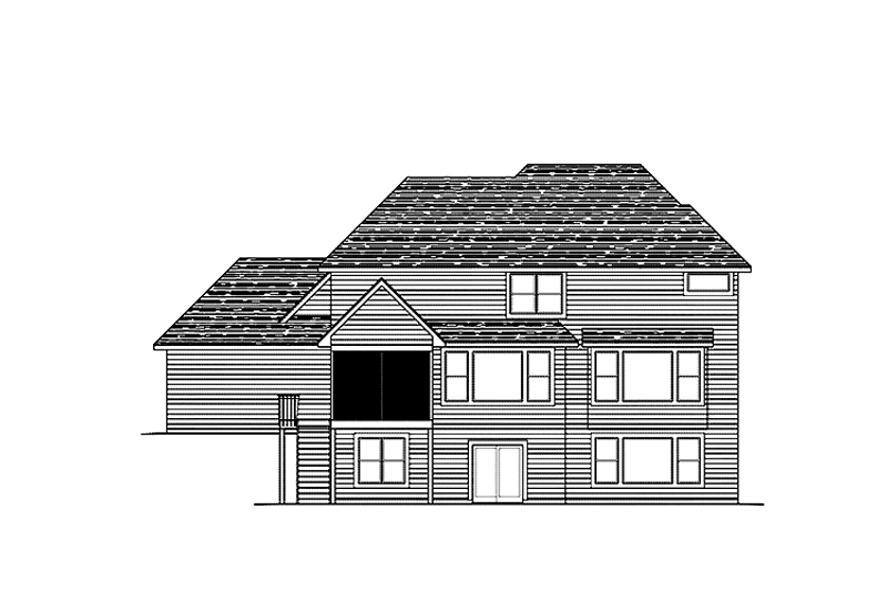 Dream House Plan - Exterior - Rear Elevation for Traditional House Plan #51-1103 - 5 bed, 2.5 bath