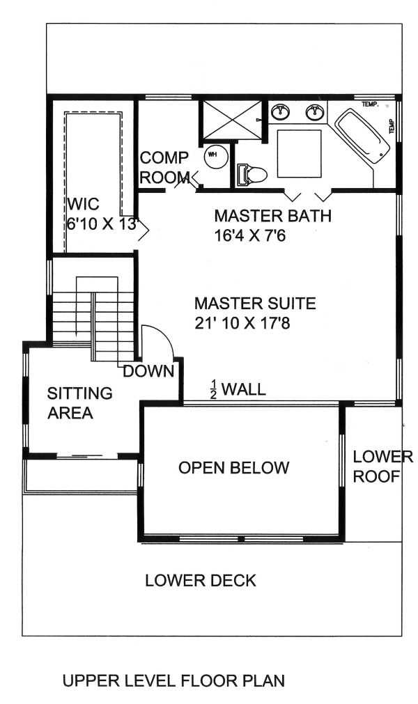 Dream House Plan - Mediterranean Floor Plan - Upper Floor Plan #117-884