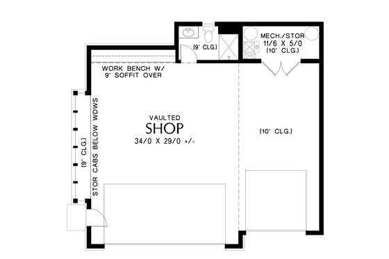 Floor Plan - Main Floor for Contemporary House Plan #48-1006, 1 bath