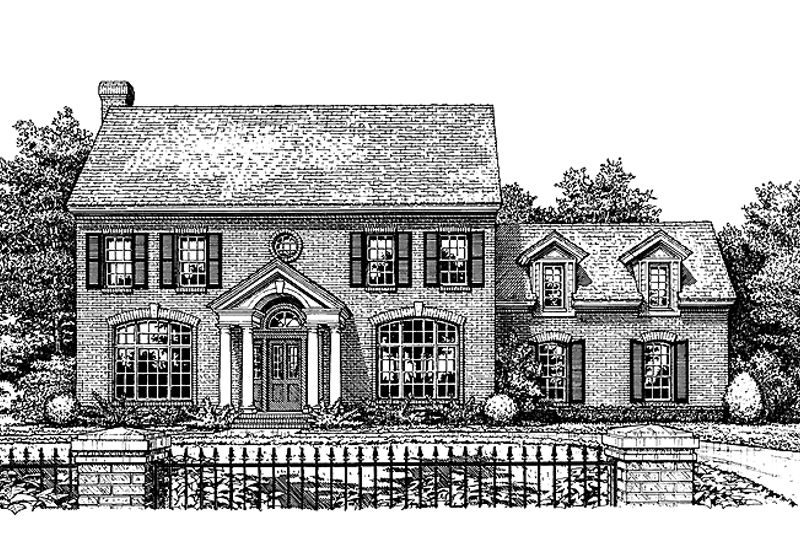 Dream House Plan - Exterior - Front Elevation 3 for Colonial House Plan #310-1022 - 4 bed, 3.5 bath