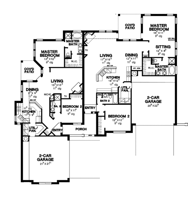 House Plan Design - European Floor Plan - Main Floor Plan #472-345