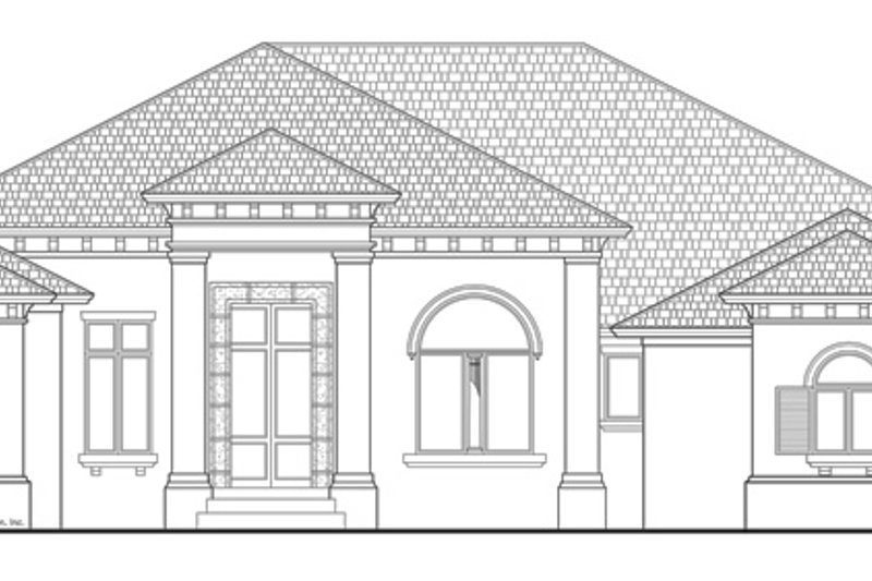 Dream House Plan - Exterior - Front Elevation 4 for Mediterranean House Plan #930-443 - 4 bed, 4.5 bath