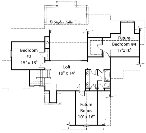 House Design - Bungalow Floor Plan - Upper Floor Plan #429-367