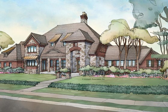 Exterior - Front Elevation 5 for Country House Plan #928-265 - 4 bed, 4.5 bath
