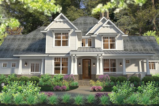 Exterior - Front Elevation 3 for Craftsman House Plan #120-248 - 3 bed, 2.5 bath