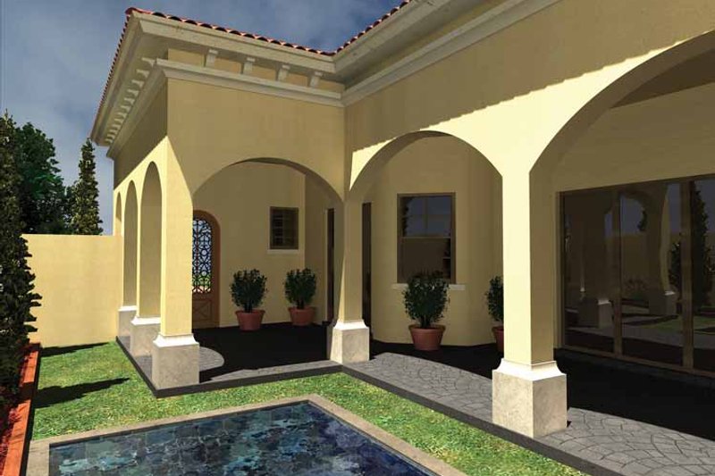 Home Plan - Exterior - Rear Elevation 2 for Mediterranean House Plan #930-430 - 2 bed, 2.5 bath