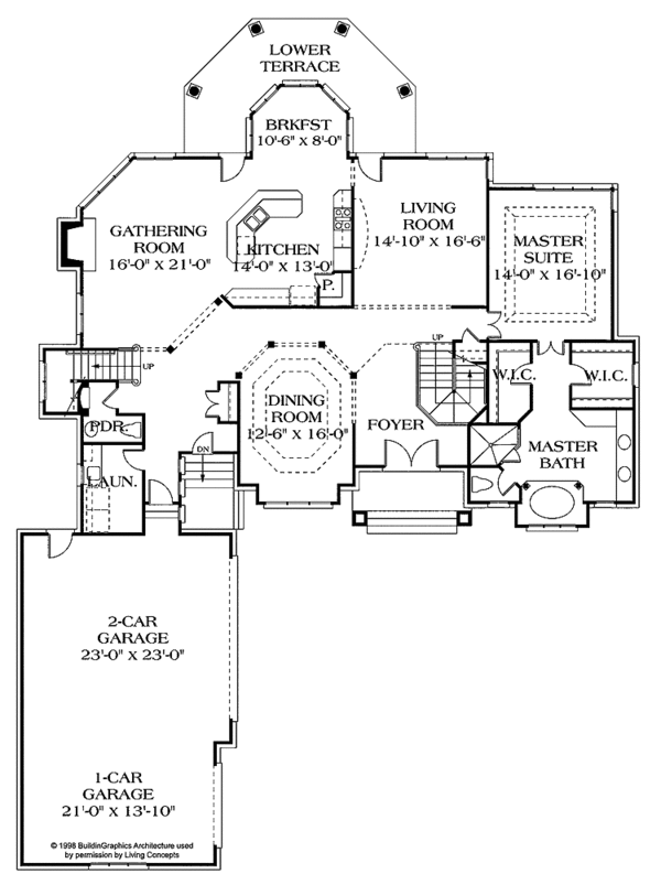 Architectural House Design - Craftsman Floor Plan - Main Floor Plan #453-363