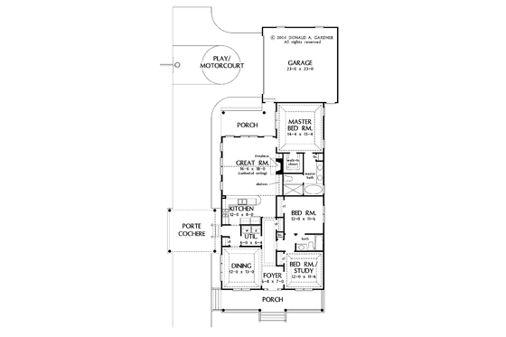 Floor Plan - Main Floor for Traditional House Plan #929-743 - 3 bed, 2 bath