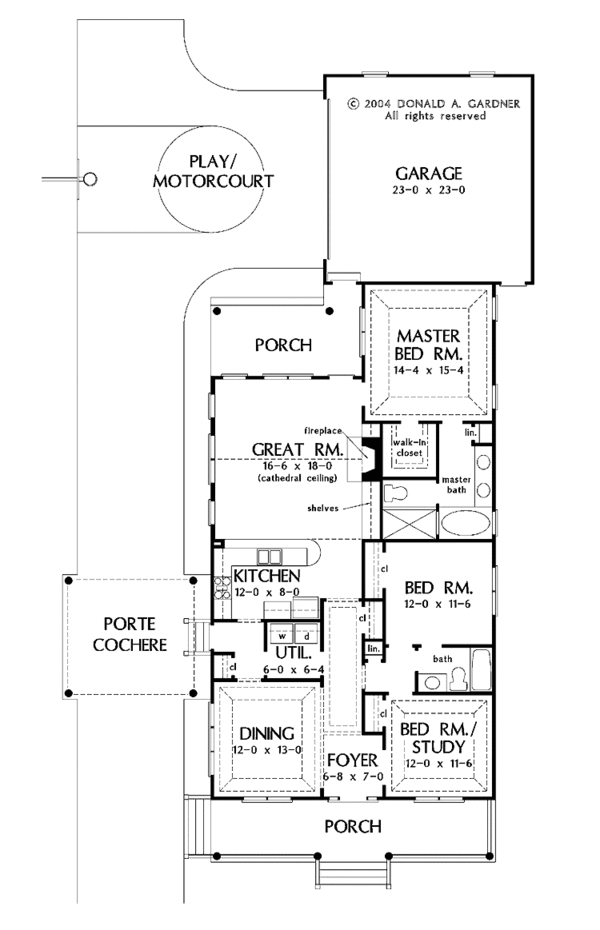 Dream House Plan - Traditional Floor Plan - Main Floor Plan #929-743