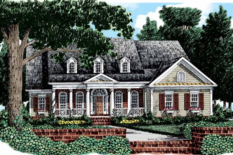 Dream House Plan - Exterior - Front Elevation 4 for Colonial House Plan #927-603 - 3 bed, 2.5 bath