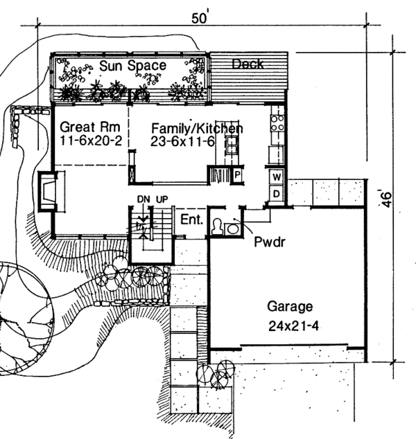 House Design - Contemporary Floor Plan - Main Floor Plan #320-1158