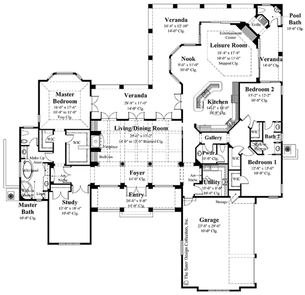 House Plan Design - European Floor Plan - Main Floor Plan #930-294