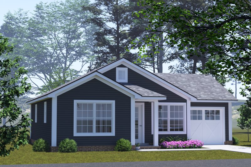 House Plan Design - Exterior - Other Elevation 2 for Cottage House Plan #513-2394 - 2 bed, 1 bath