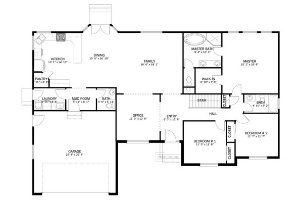 Dream House Plan - Traditional Floor Plan - Main Floor Plan #1060-252
