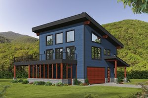 Modern Exterior - Front Elevation Plan #932-564