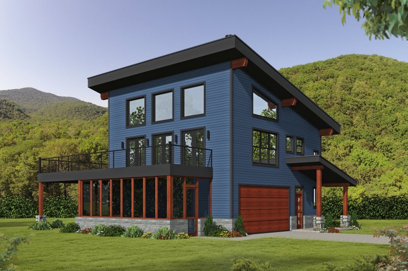 Architectural House Design - Modern Exterior - Front Elevation Plan #932-564