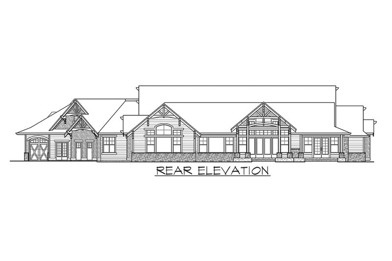 Dream House Plan - Exterior - Rear Elevation 1 for Cottage House Plan #132-568 - 4 bed, 3.5 bath
