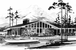 Dream House Plan - Exterior - Front Elevation for Contemporary House Plan #72-624 - 2 bed, 1 bath