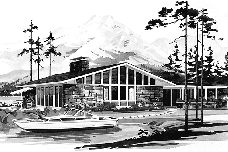 House Blueprint - Contemporary Exterior - Front Elevation Plan #72-624