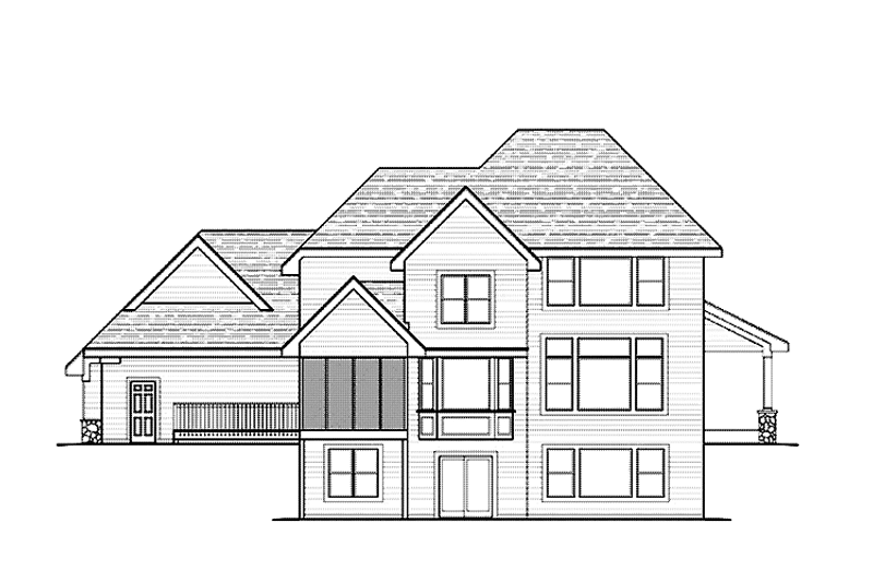Home Plan - Exterior - Rear Elevation for Traditional House Plan #51-1112 - 4 bed, 3.5 bath