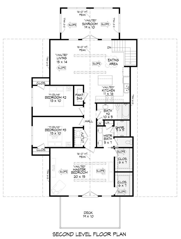 Country Floor Plan - Upper Floor Plan #932-766