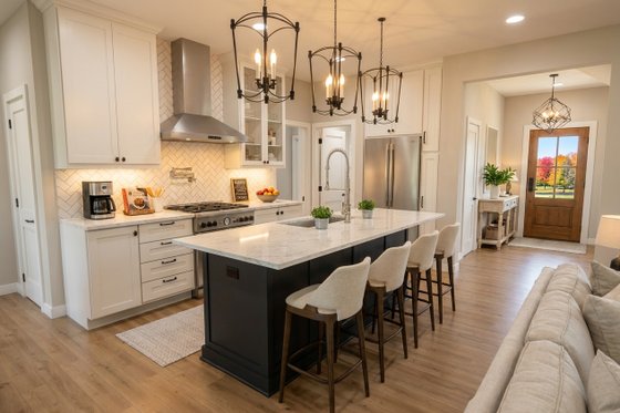 Interior - Kitchen 1 for Farmhouse House Plan #51-1522 - 3 bed, 3.5 bath