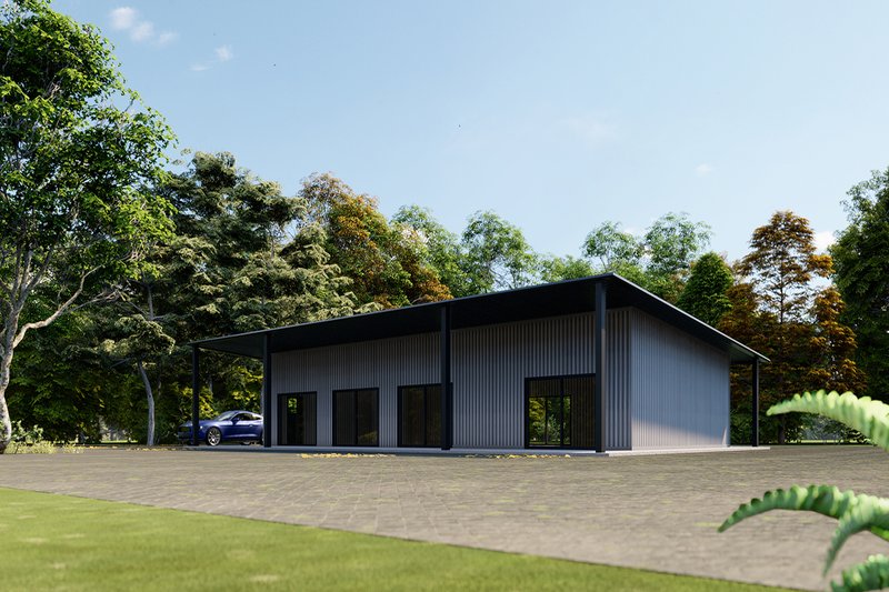 Dream House Plan - Exterior - Other Elevation 1 for Barndominium House Plan #1107-13 - 1 bed, 1.5 bath