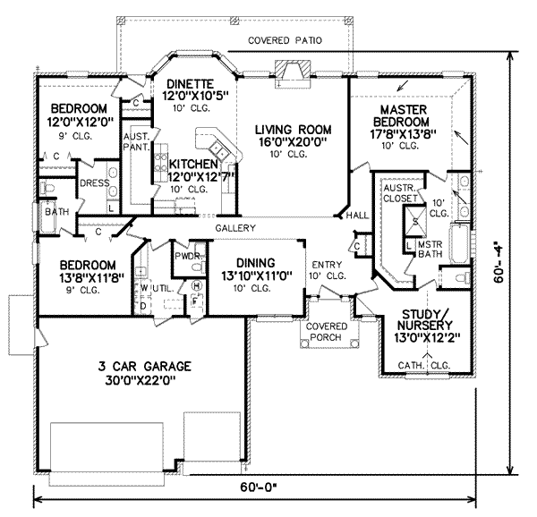 Traditional Floor Plan - Main Floor Plan #65-331