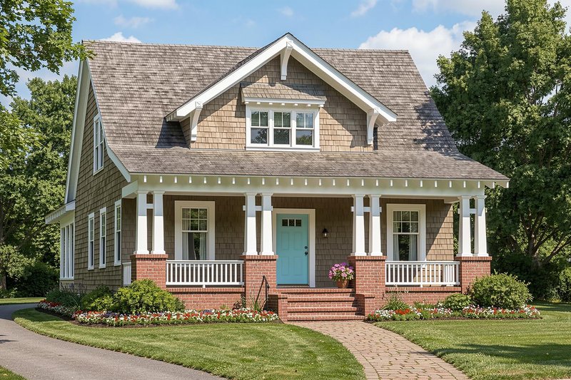 Architectural House Design - Craftsman Exterior - Front Elevation Plan #137-284