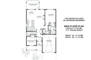 Craftsman Style House Plan - 2 Beds 2 Baths 1194 Sq/Ft Plan #1100-7 