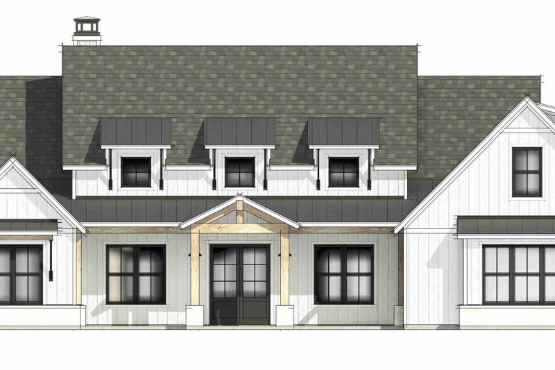 Architectural House Design - Exterior - Front Elevation 6 for Farmhouse House Plan #1096-215 - 4 bed, 3.5 bath