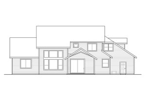 Exterior - Rear Elevation for Craftsman House Plan #124-1109 - 3 bed, 2.5 bath