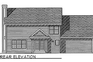 Exterior - Rear Elevation for Traditional House Plan #70-308 - 4 bed, 2.5 bath