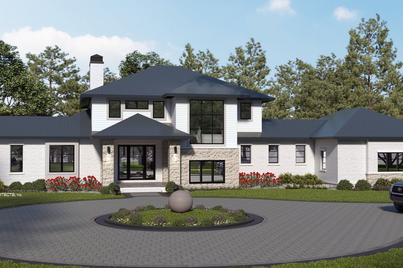 House Blueprint - Modern Exterior - Front Elevation Plan #928-366