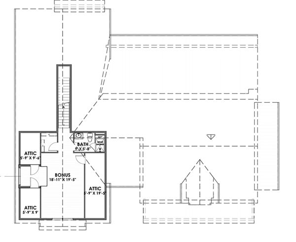 Farmhouse Floor Plan - Upper Floor Plan #1069-17