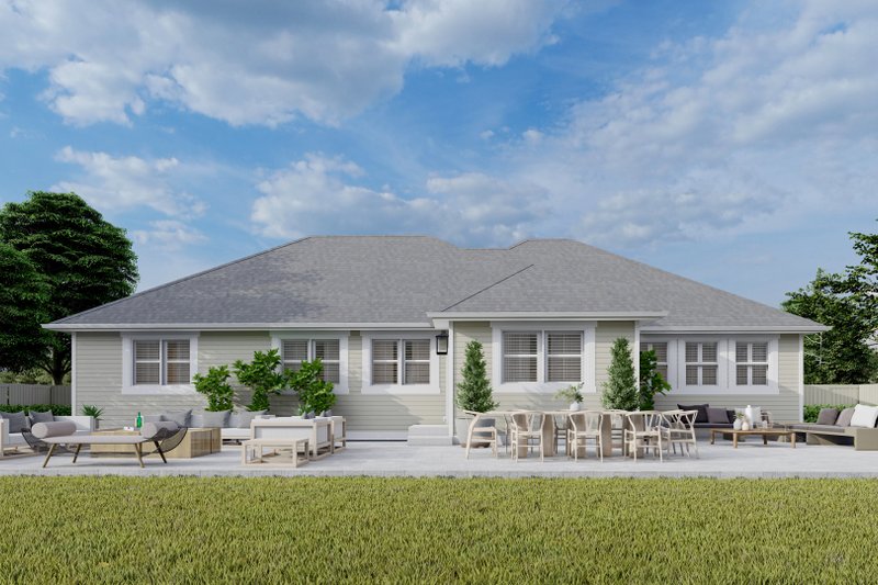 House Design - Exterior - Rear Elevation for Traditional House Plan #1060-225 - 3 bed, 2 bath