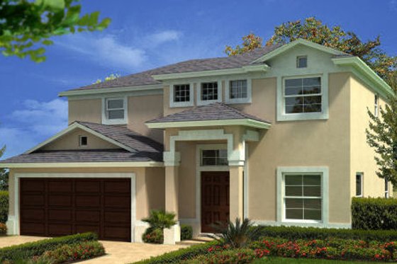 Exterior - Front Elevation for Mediterranean House Plan #420-224 - 4 bed, 2.5 bath