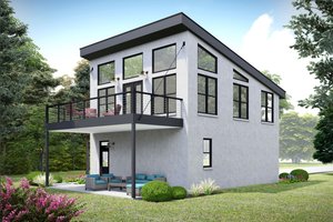 House Blueprint - Southern Exterior - Front Elevation Plan #932-1398